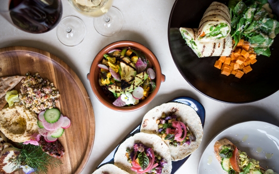 Food on a table